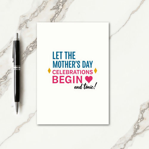 Teal Mothers Day Diamonds Card