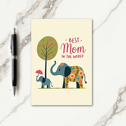 Teal Mothers Day Scene Card