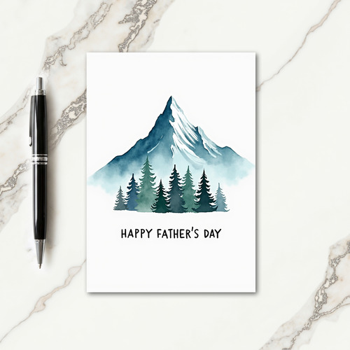 Teal Mountain Fathers Day Card