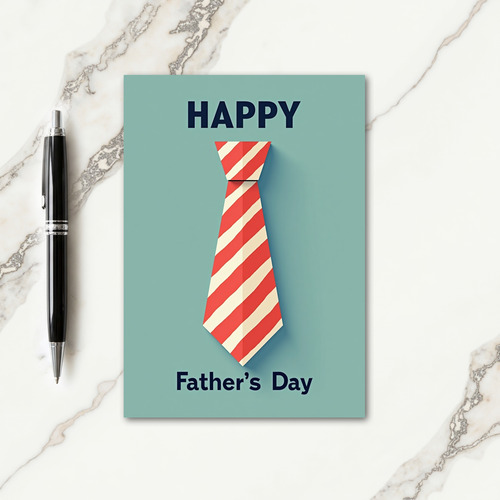 Teal Necktie Sweet Fathers Day Card