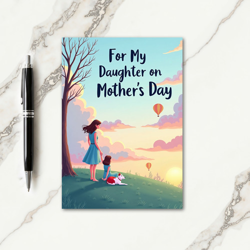 Teal Outfit Mothers Day Card