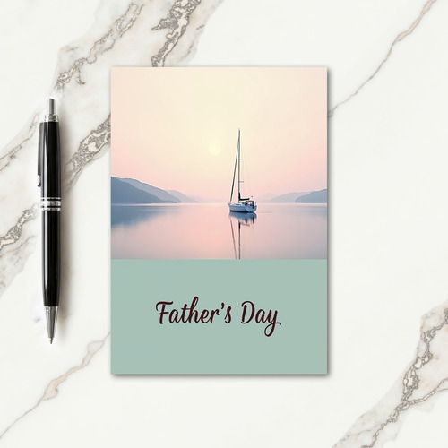 Teal Panel Fathers Day Card