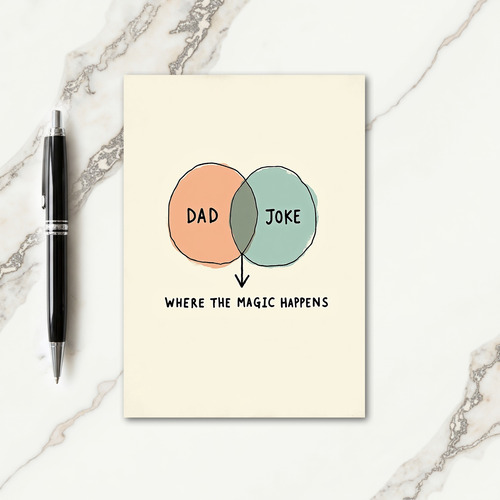 Teal Peach Fathers Day Card