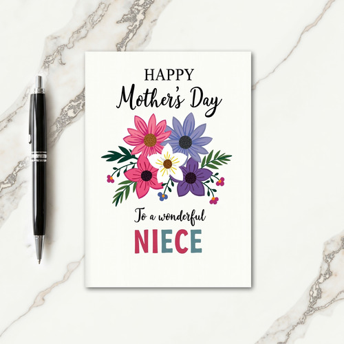 Teal Pink Mothers Love Card