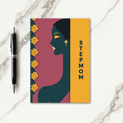 Teal Profile Sweet Mothers Day Card