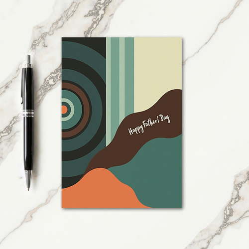 Teal Rings Fathers Day Card
