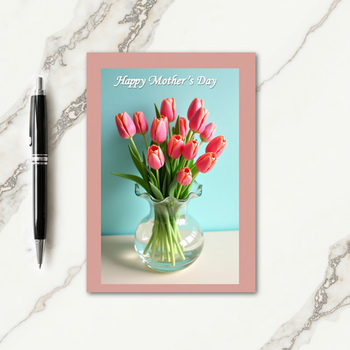 Teal Scene Mothers Day Card