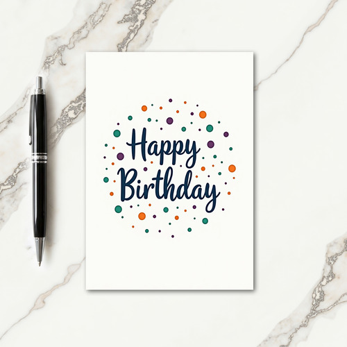 Teal Shadow Birthday Card