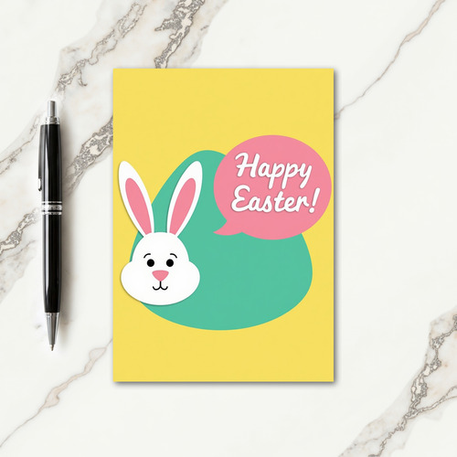 Teal Shape Springtime Card