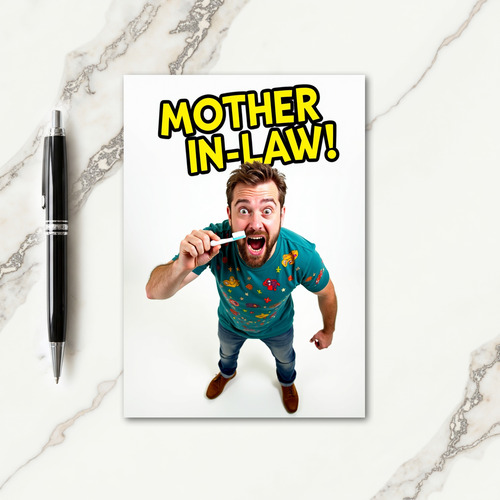 Teal Shirt Mother In Law Card