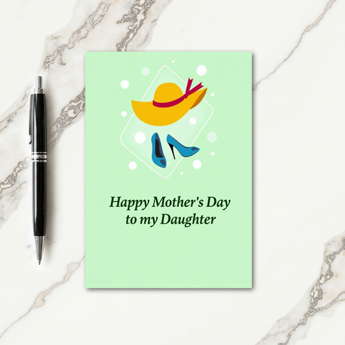 Teal Shoe Mothers Day Card