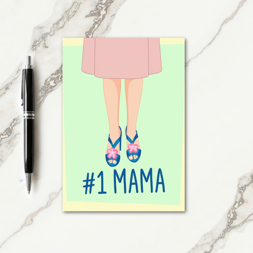 Teal Shoes Mothers Day Card