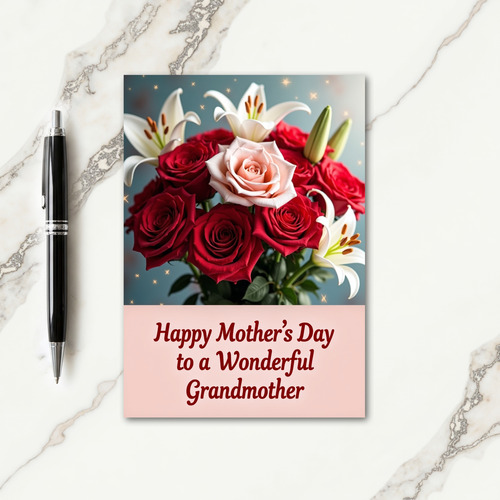 Teal Sparkle Mothers Day Card