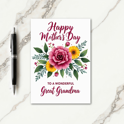 Teal Sprig Mothers Day Card