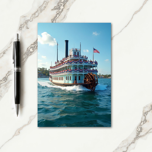Teal Steamer Fathers Day Card