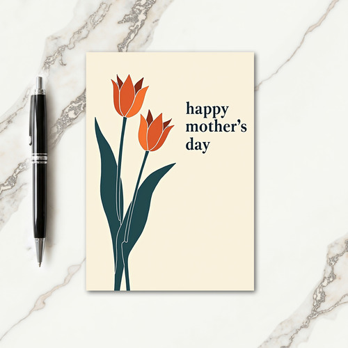 Teal Stem Sweet Mothers Day Card
