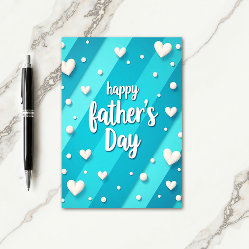 Teal Stripe Fathers Day Card