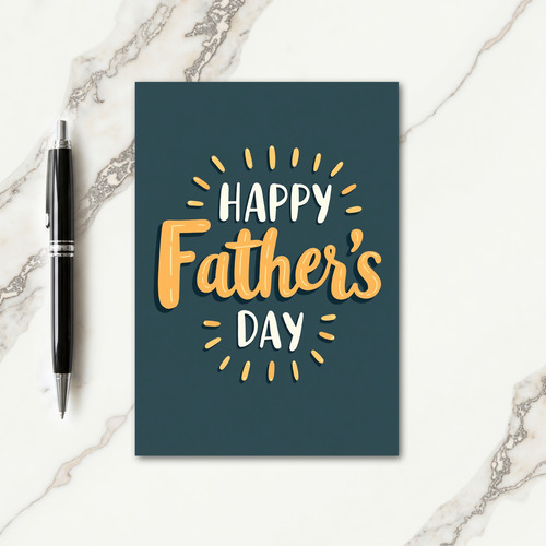 Teal Sweet Fathers Day Burst Card