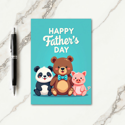 Teal Sweet Fathers Day Card