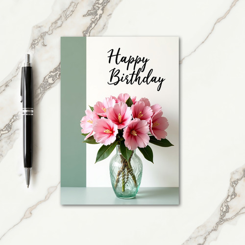 Teal Table Birthday Card