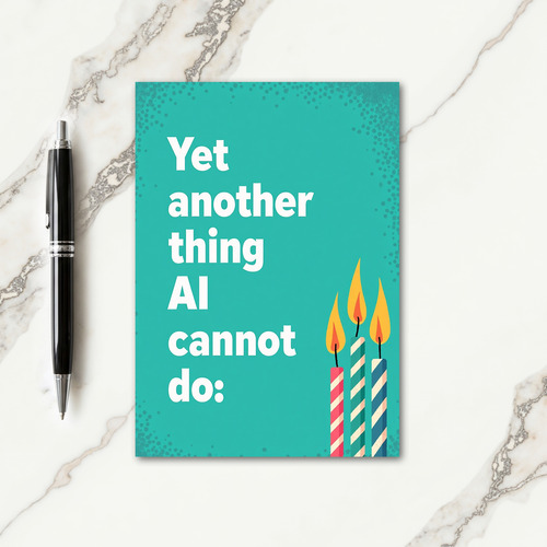 Teal Tech Birthday Card