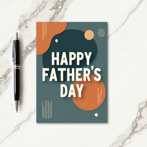 Teal Terracotta Fathers Day Card