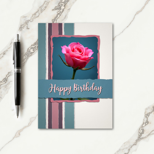 Teal Textured Birthday Card