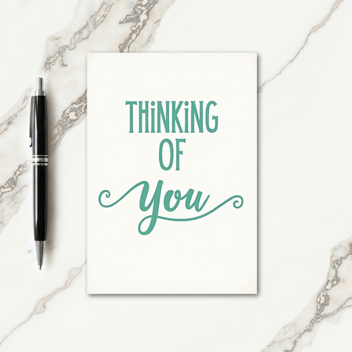 Teal Thinking Of You Card