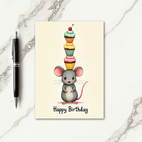 Teal Topped Birthday Card