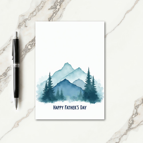 Teal Trees Fathers Day Card