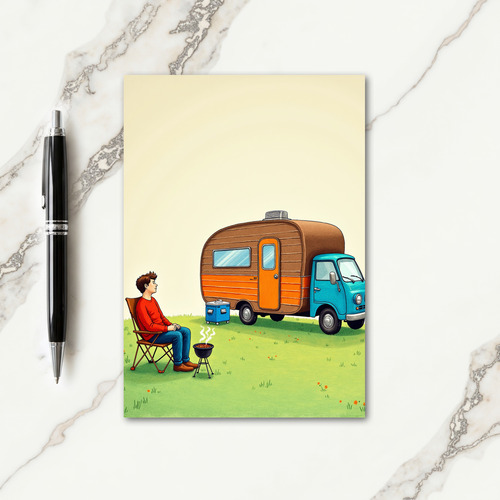 Teal Truck Fathers Day Card