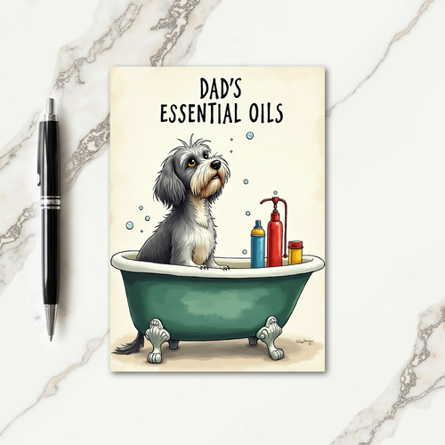 Teal Tub Fathers Day Card