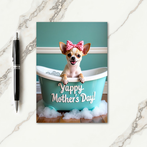 Teal Tub Mothers Day Card