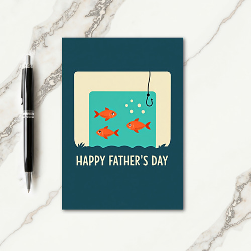 Teal Underwater Fathers Day Card