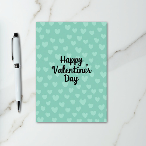 Teal Valentines Day Card