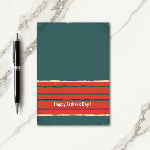Teal Vintage Fathers Day Card