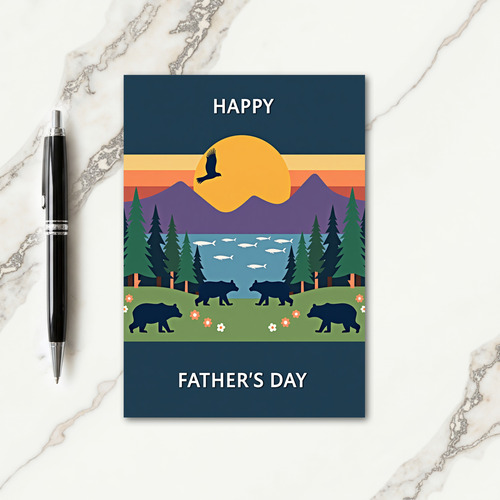 Teal Water Fathers Day Card