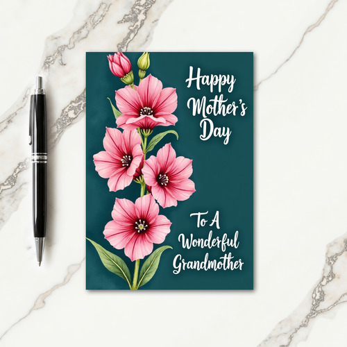 Teal Watercolor Mother Card