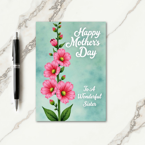 Teal Watercolor Mothers Day Card