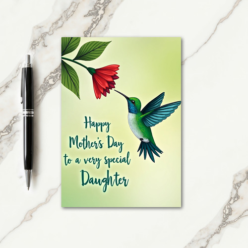 Teal Winged Mothers Day Card