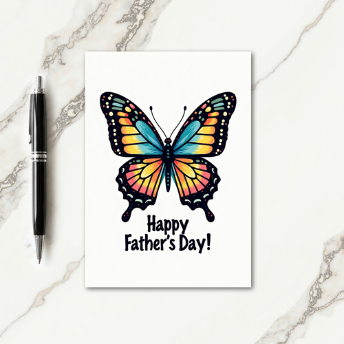 Teal Wings Fathers Day Card