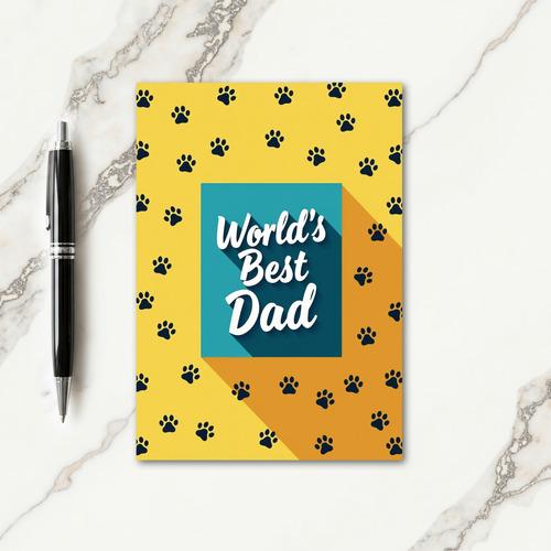 Teal Worlds Best Dad Graphic Card