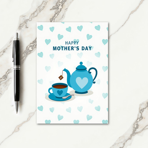 Teapot Heart Mothers Day Card