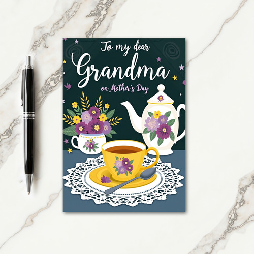 Teapot Mothers Day Thanks Card