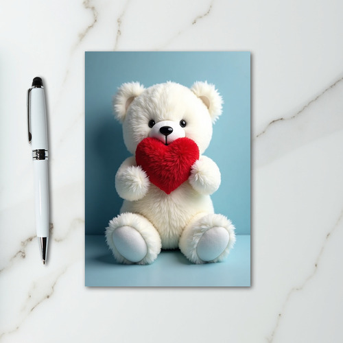 Teddy Bear Love Heart Card