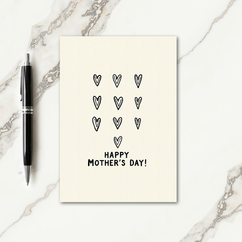 Ten Heart Mothers Day Art Card