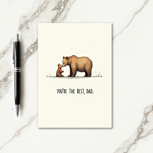 Tender Bear Fathers Day Card