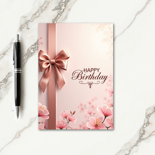 Tender Birthday Ribbon Card
