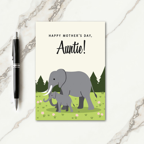 Tender Elephant Mothers Day Card