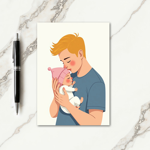 Tender Fathers Day Kiss Card